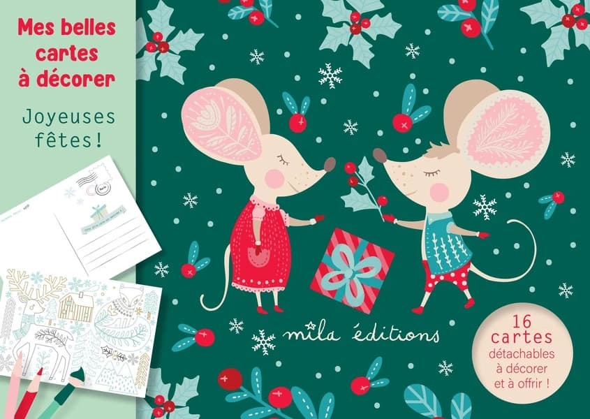 Mes belles cartes à décorer  : Joyeuses fêtes !