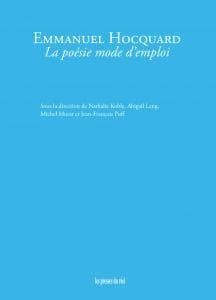 Emmanuel Hocquard : la poésie mode d'emploi