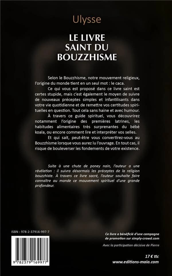 Le livre saint du Bouzzhisme : texte sacré du caca