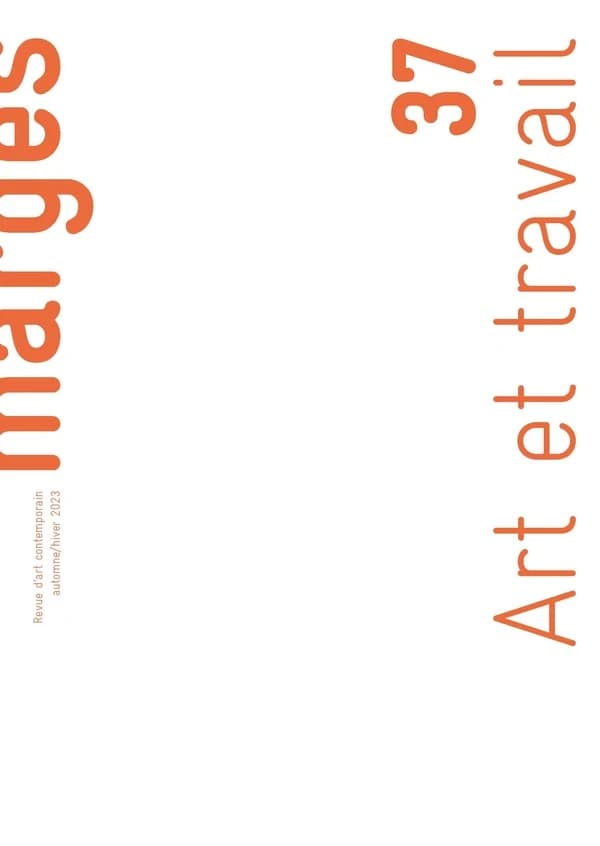 Marges n.37 : art et travail