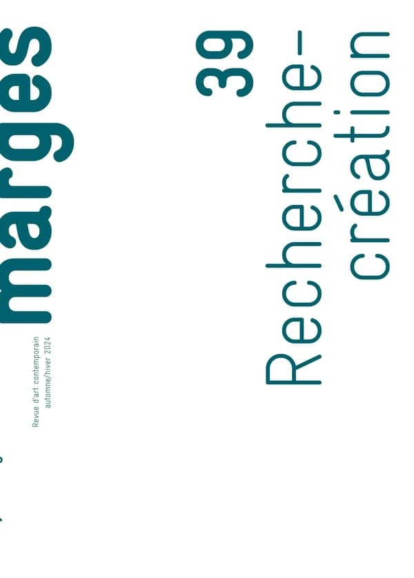Marges n.39 : Recherche-création