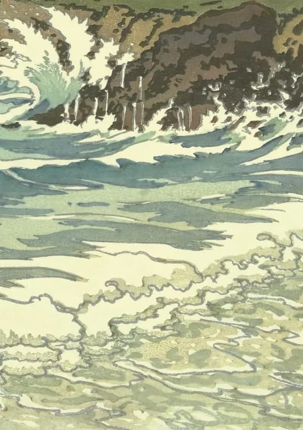 Carnet : La mer études de vagues
