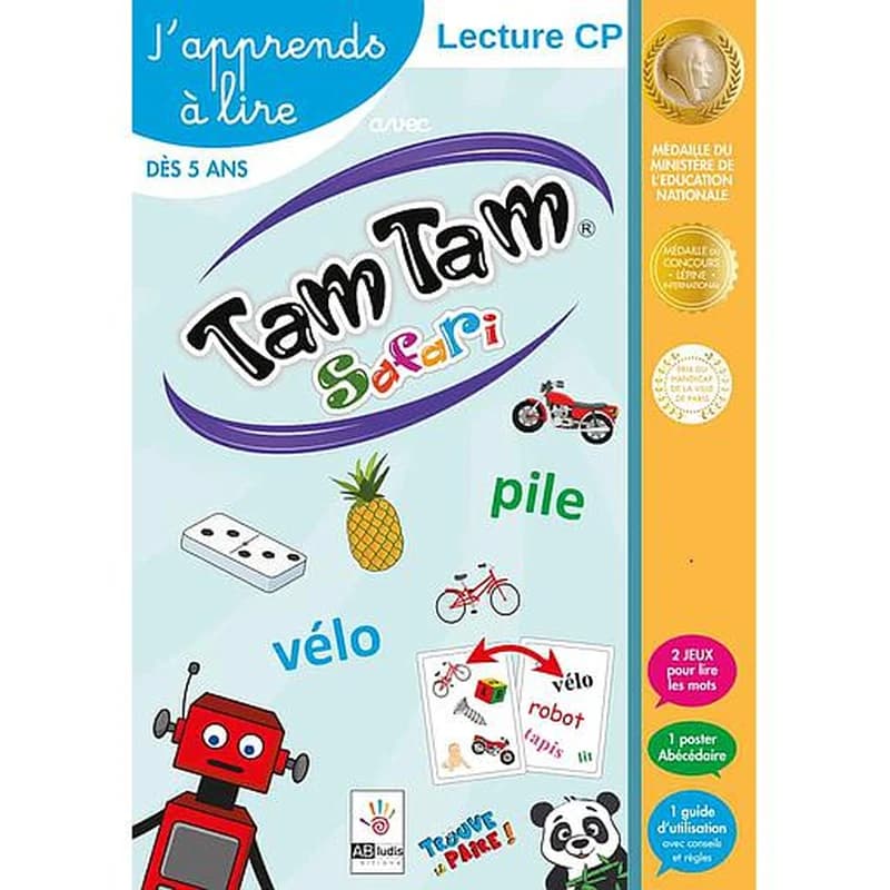 Tam Tam Safari : J'apprends à lire : Cherche et Trouve la paire ; niveau CP