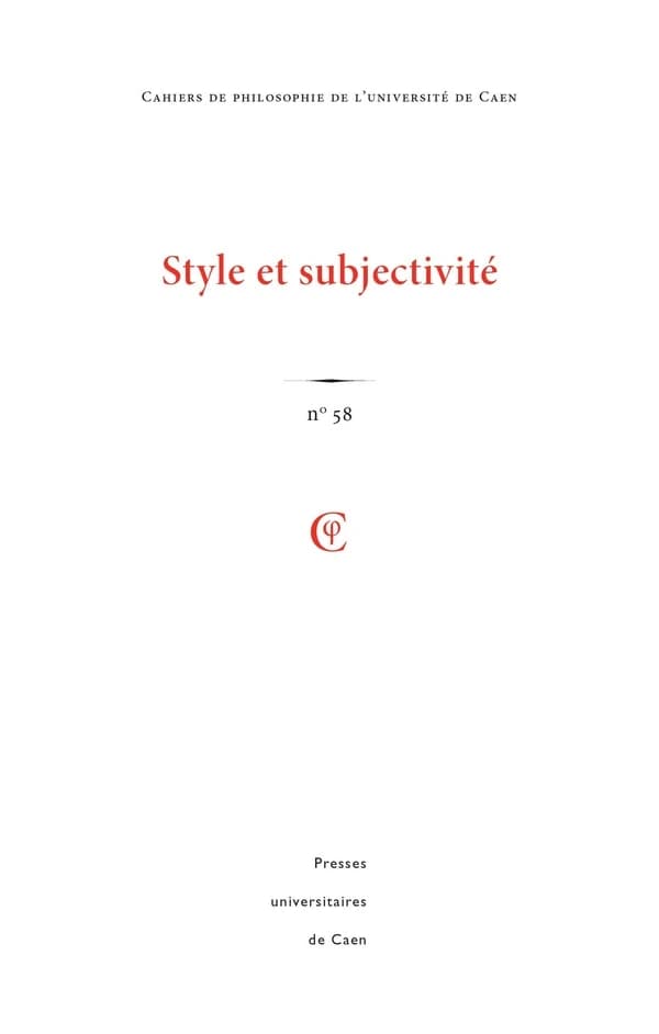 Cahiers de philosophie de l'université de Caen, n° 58