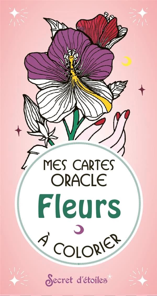 Mes cartes oracle : fleurs à colorier