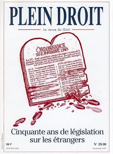 Cinquante ans de legislation sur les etrangers