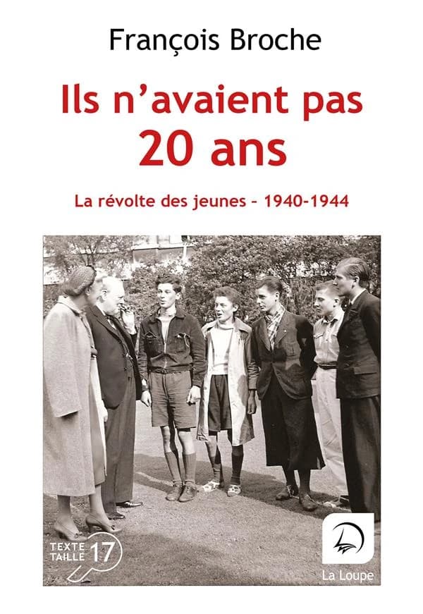 Ils n'avaient pas 20 ans : la révolte des jeunes, 1940-1944 ([Éd.] en grands caractères) François Broche