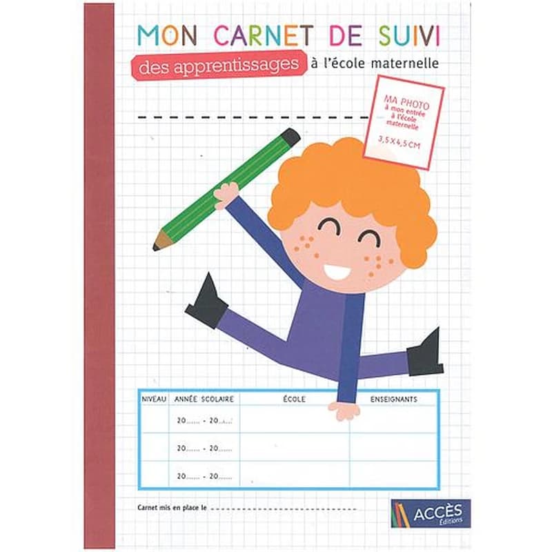 Mon carnet de suivi des apprentissages à l'école maternelle