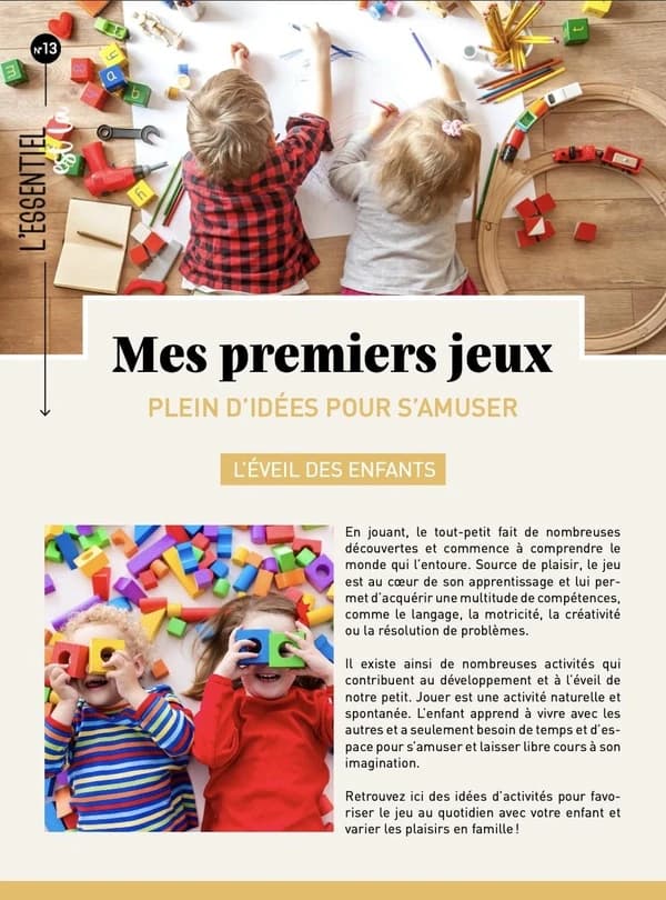 Mes premiers jeux : Plein d'idées pour s'amuser