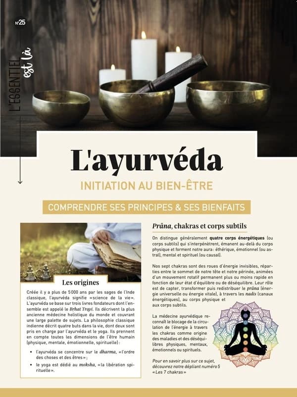 L'ayurvéda : initiation au bien-être ; comprendre ses principes & ses bienfaits