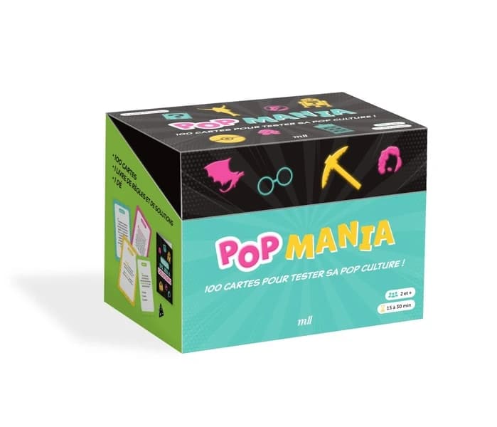 Popmania : 100 cartes pour tester sa pop culture ! Jeu d'ambiance en famille ou entre amis