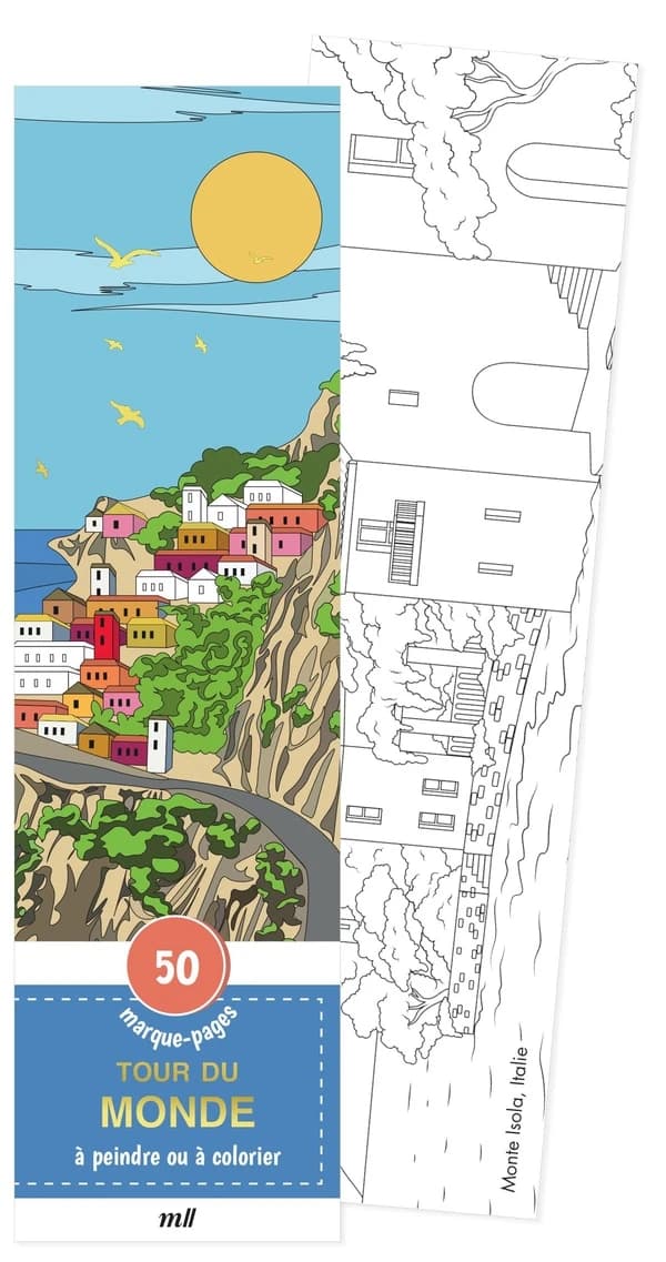 Marque-pages tour du monde : 50 marque-pages à peindre ou à colorier