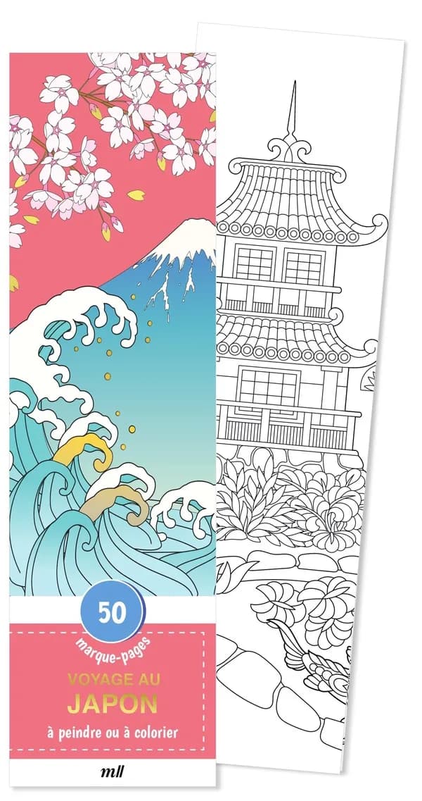 Marque-pages voyage au Japon : 50 marque-pages à peindre ou à colorier