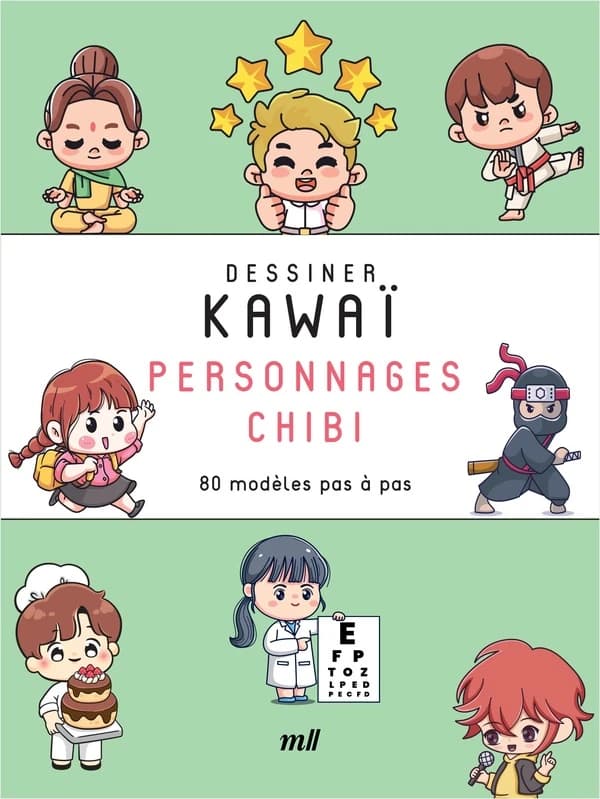 Dessiner kawaï : Personnages chibi ; 70 modèles pas à pas