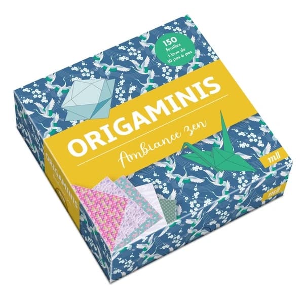 OrigaMinis : Ambiance zen : 150 feuilles de motifs variés et 10 modèles en pas à pas