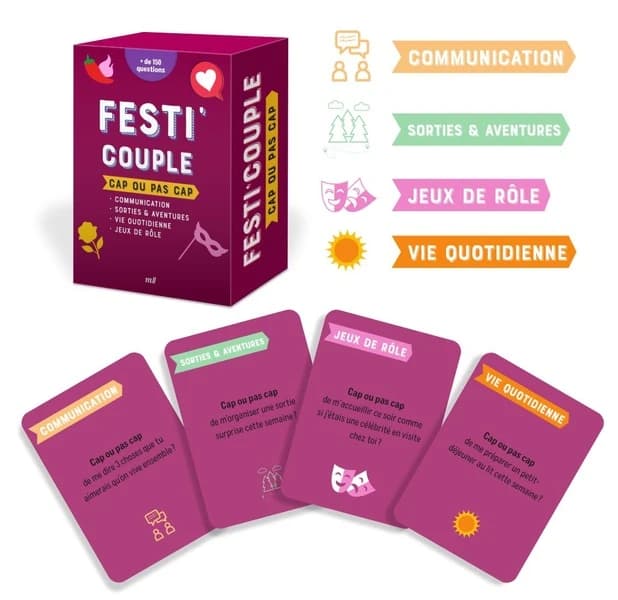 Festi'Couple : Cap ou pas cap : 80 cartes pour jouer à deux