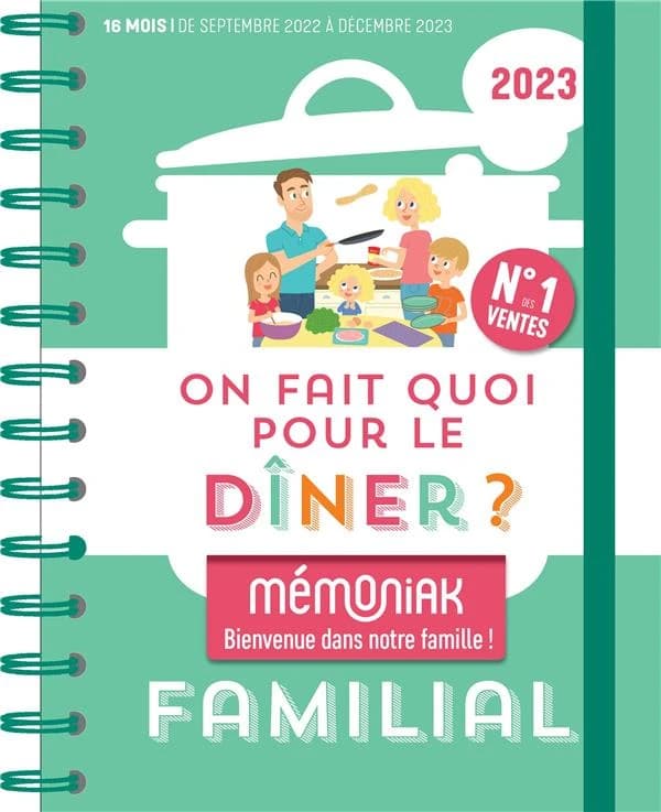 Mémoniak : agenda familial on fait quoi pour le dîner ? de septembre à décembre (édition 2023)
