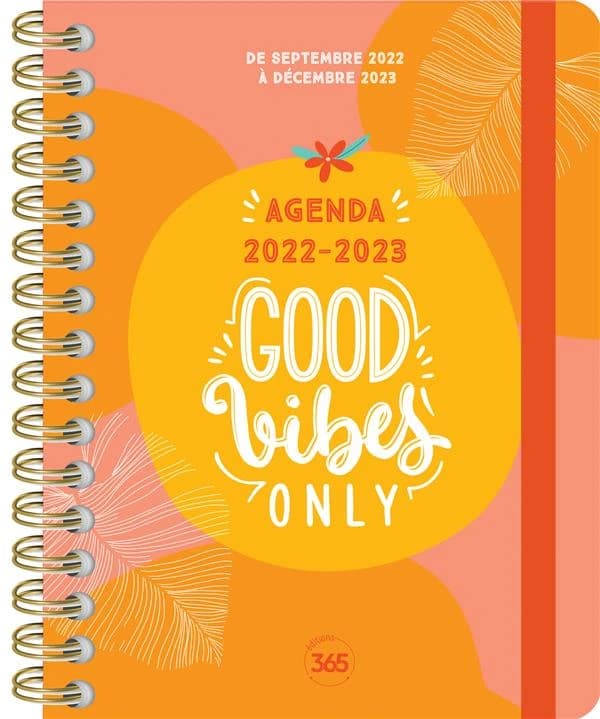 Agenda good vibes only, 1 an de pensées positives : de septembre à décembre (édition 2022