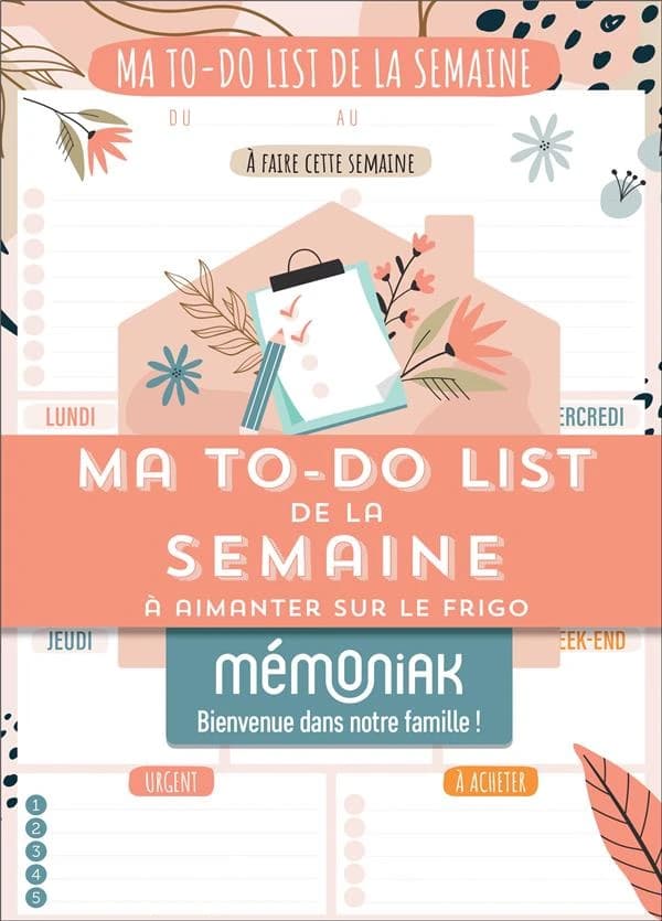 Mémoniak : ma to-do list de la semaine à aimanter sur le frigo