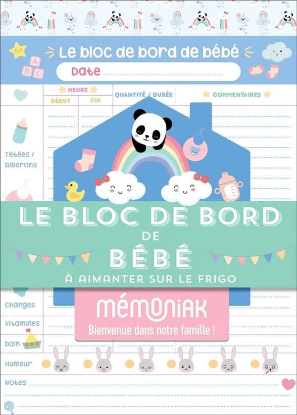 Mémoniak : le bloc de bord de bébé à aimanter sur le frigo : 52 listes à compléter