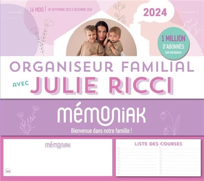 Mémoniak : organiseur avec Julie Ricci : de septembre à décembre (édition 2023