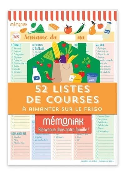 Mémoniak : 52 listes de courses à aimer sur le frigo
