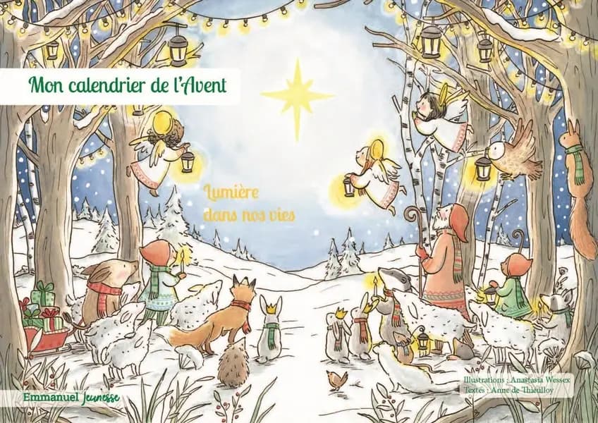 Lumière dans nos vies : Mon calendrier de l'avent avec QR code pour playlist chant Emmanuel