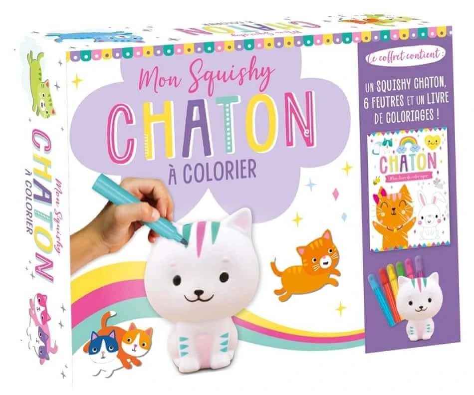 Mon squishy à colorier : chaton