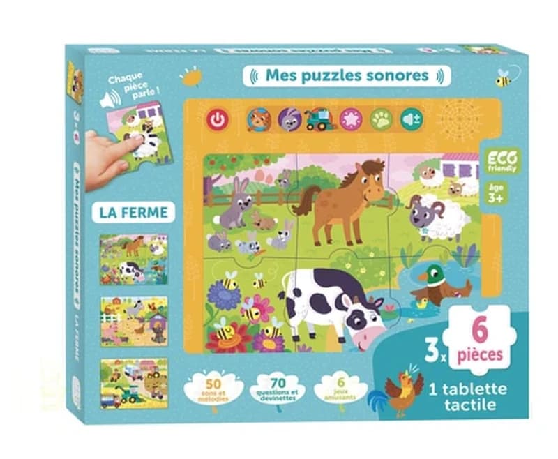 Mes puzzles sonores : la ferme