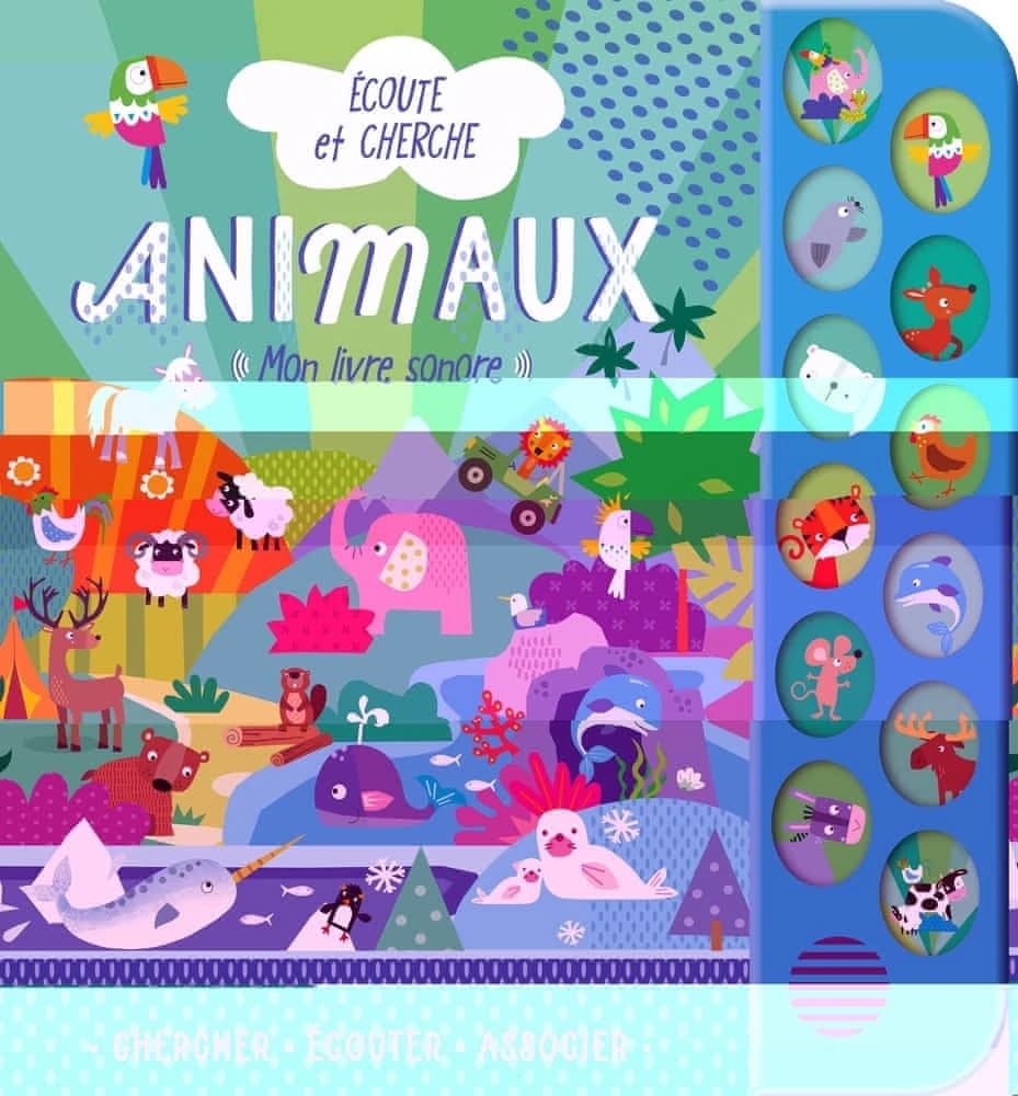 Écoute et cherche - 12 boutons sonores - animaux