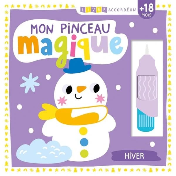 Mon livre d'activités : mon pinceau magique, hiver : livre accordéon