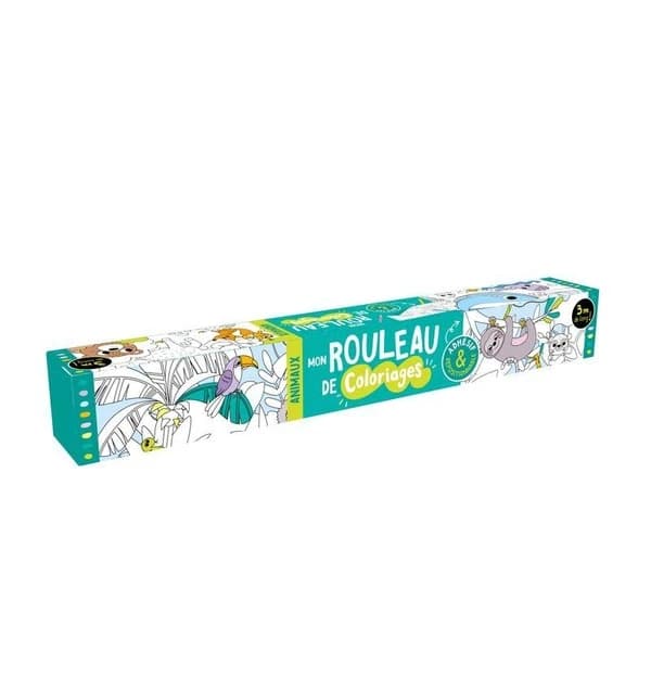 Mon rouleau de coloriages adhésif : animaux