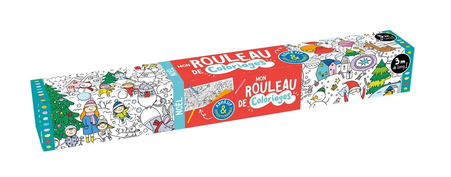 Mon rouleau de coloriages adhesif : noël