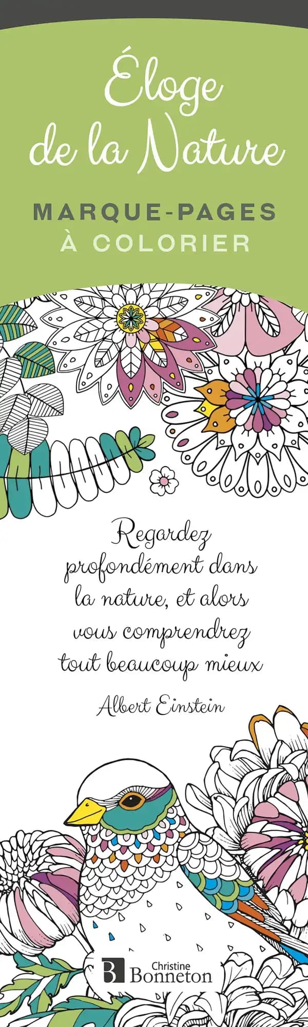 Marque-pages à colorier : Éloge de la Nature