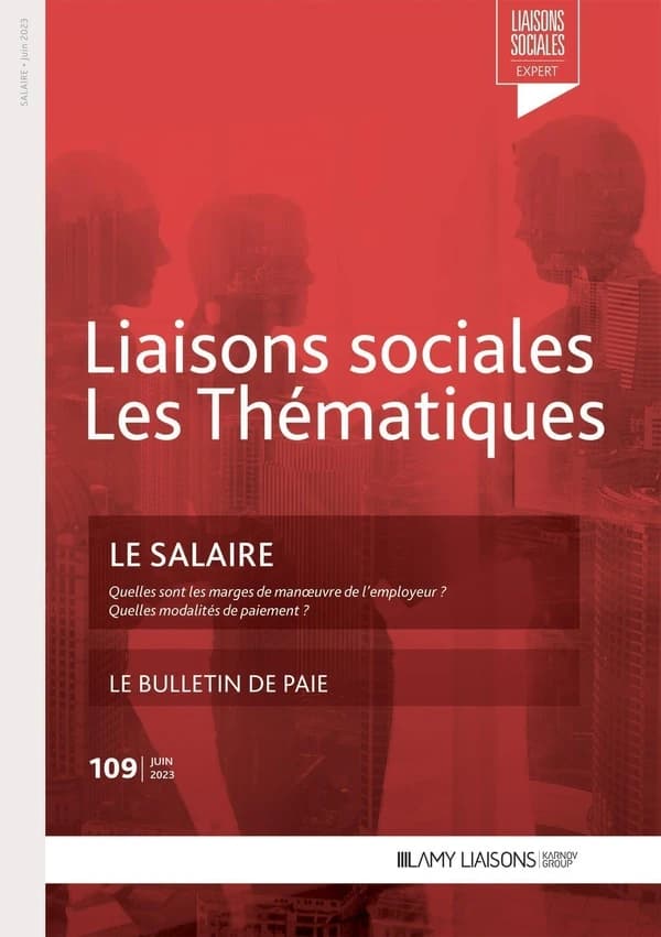 Liaisons sociales ; Les thématiques Tome 109 : Le salaire (édition 2023)