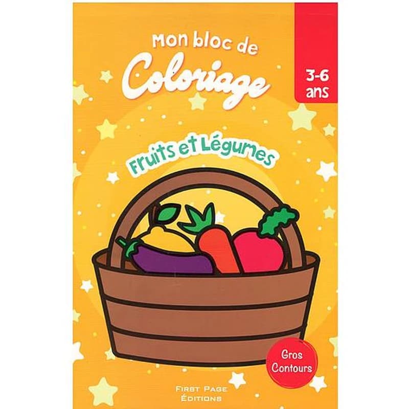 FRUITS ET LEGUMES MON BLOC COLORIAGE