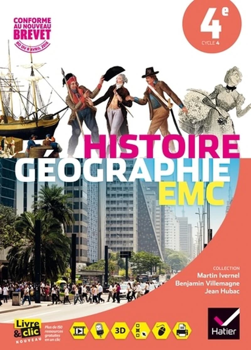 Histoire-géographie, EMC, 4e cycle 4 : nouveaux programmes 2016