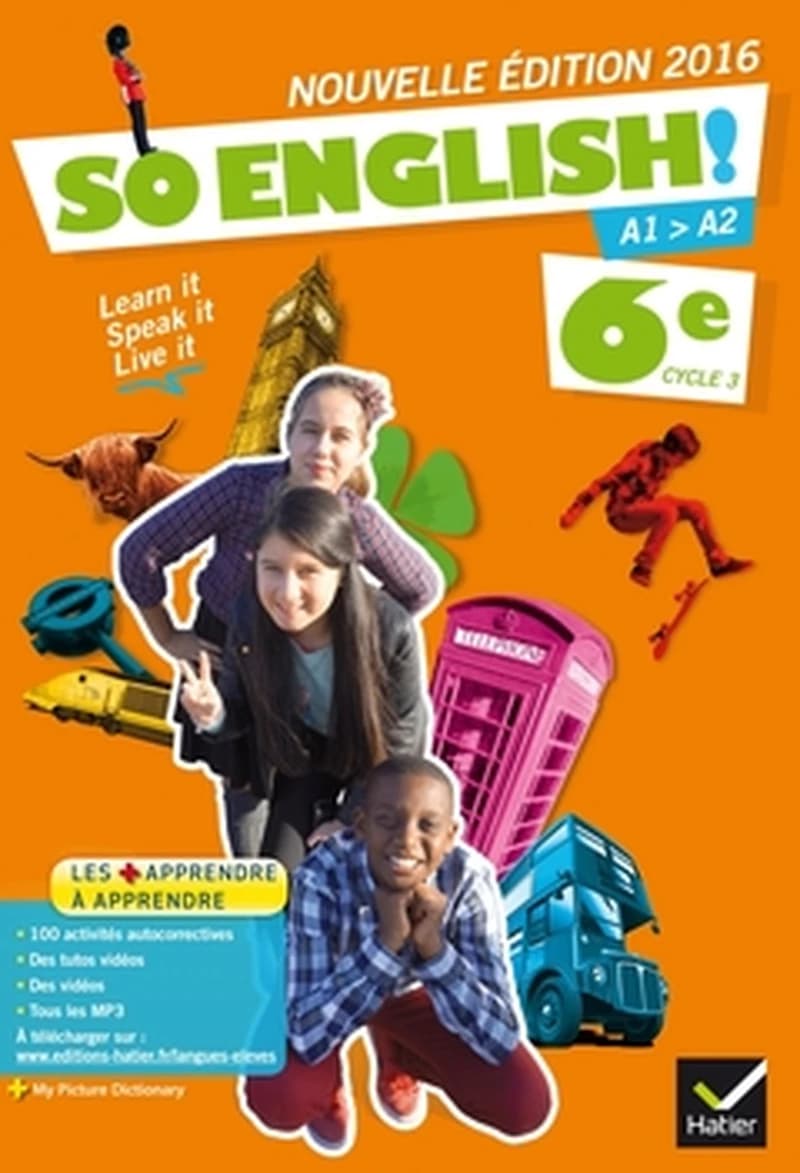 SO ENGLISH! : anglais ; 6ème ; manuel de l'élève (édition 2016)