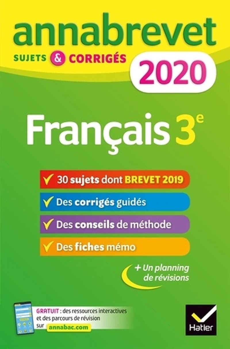 Français 3e  - Sujets et corrigés