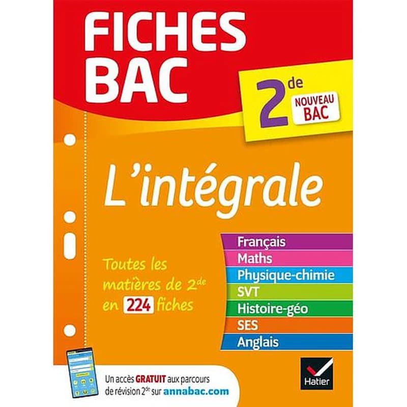 Fiches bac L'intégrale 2de : nouveau programme de Seconde