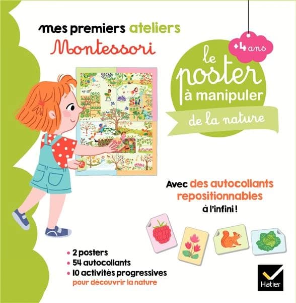 Mes premiers ateliers Montessori : le poster à manipuler de la nature...