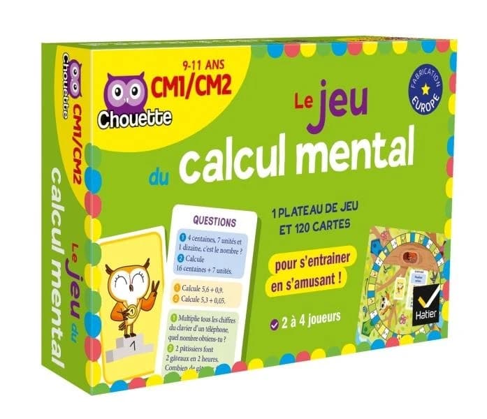 Chouette entraînement : le jeu du calcul mental ; CM1-CM2 ; 1 plateau de jeu et 120 cartes pour s'entraîner en s'amusant !