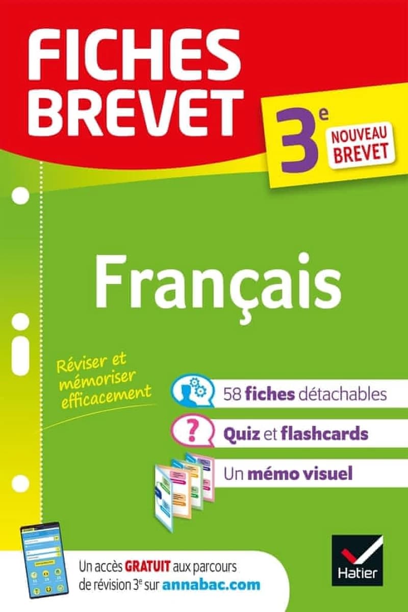 Fiches brevet ; français ; 3e