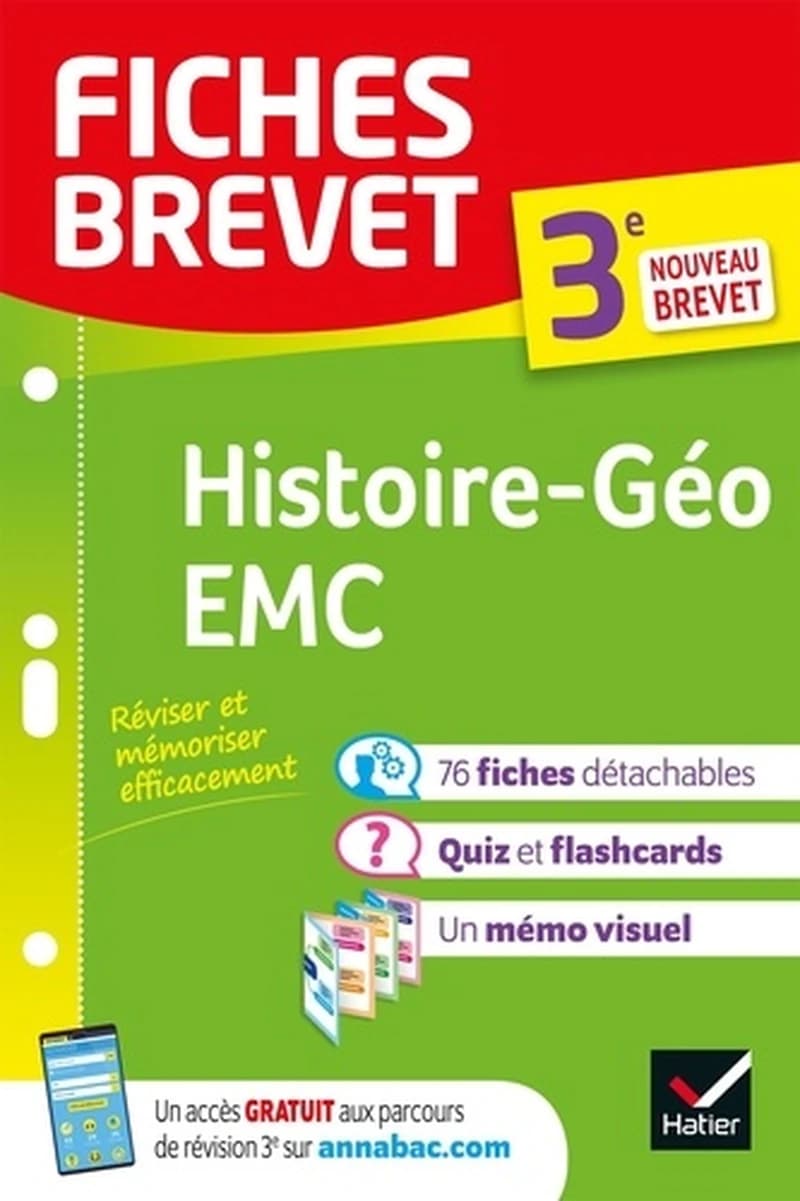 Fiches brevet ; histoire-géographie, EMC ; 3e