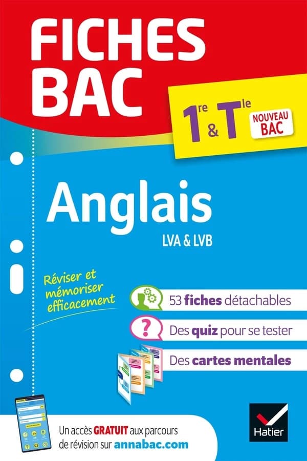 Fiches bac Tome 11 : anglais LVA & LVB ; 1re, terminale