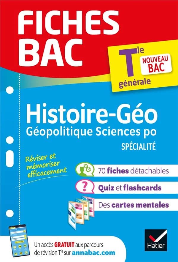 Fiches bac : histoire-géographie, géopolitique sciences po, spécialité ; terminale