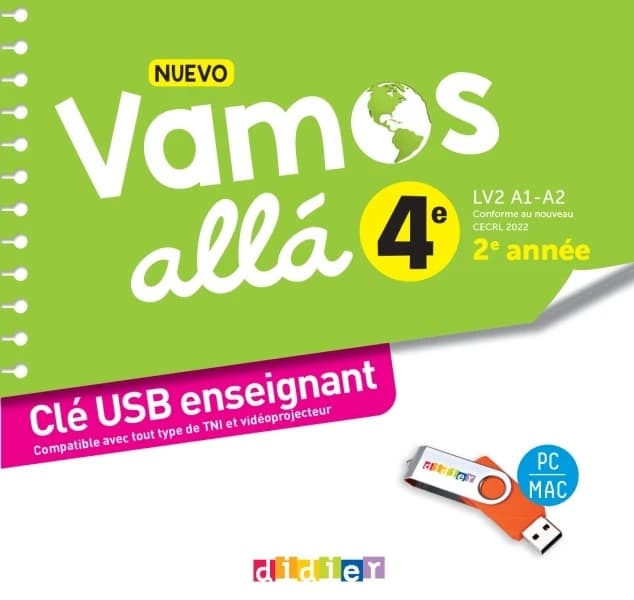 Nuevo Vamos allá 4e : espagnol : LV2 A1-A2, 2e année