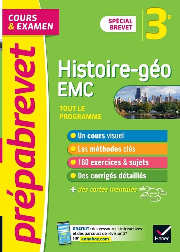 Prépabrevet cours & examen : histoire-géographie EMC ; 3e ; brevet 2022