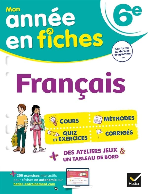 Mon année en fiches : français ; 6e