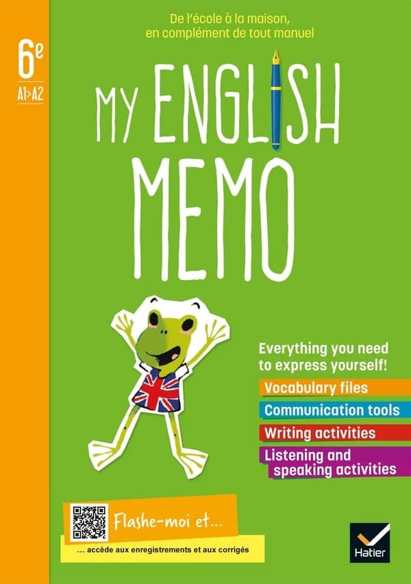 My english memo ; anglais ; 6e ; cahier élève ; A1>A2 (édition 2021)